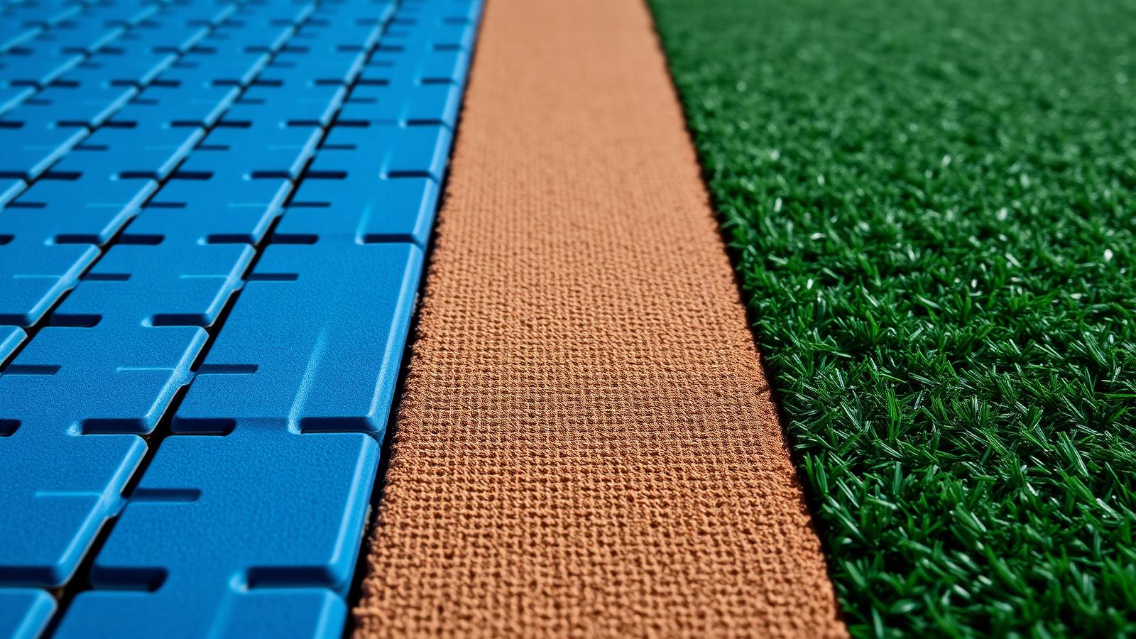 Court fencing, netting and surface finishes
